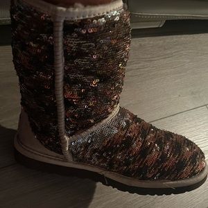 Gold sequins ugg boots